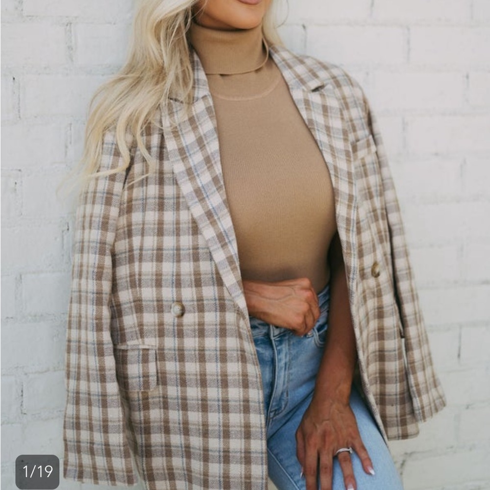 Cozy Plaid Blazer